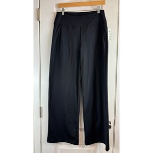 WILLIT Women's Black Wide Leg Pants Workwear Activewear Size L Large 30" NWT